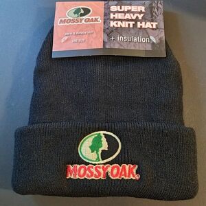 Mossy Oak Black Insulated Knit Beanie